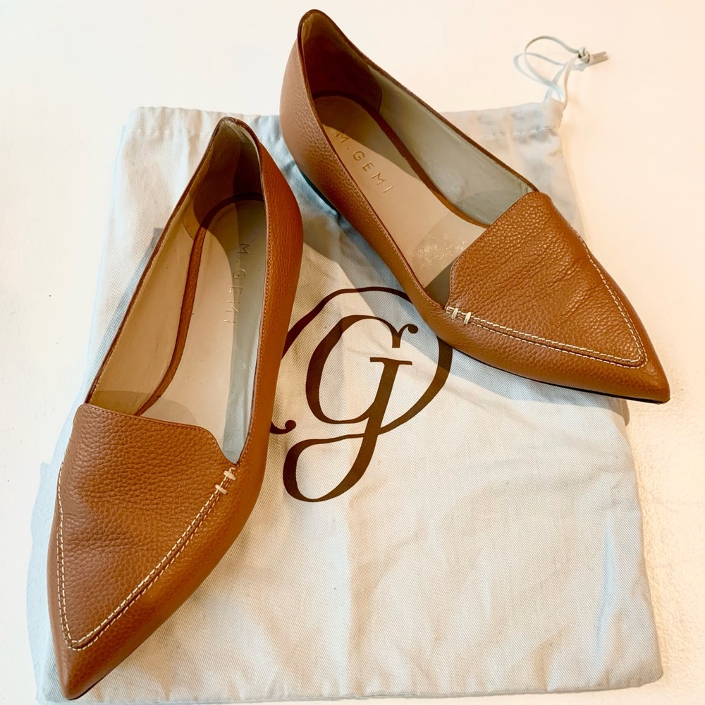 M. Gemi Italian leather pointed toe Gia flats size 37.5/7